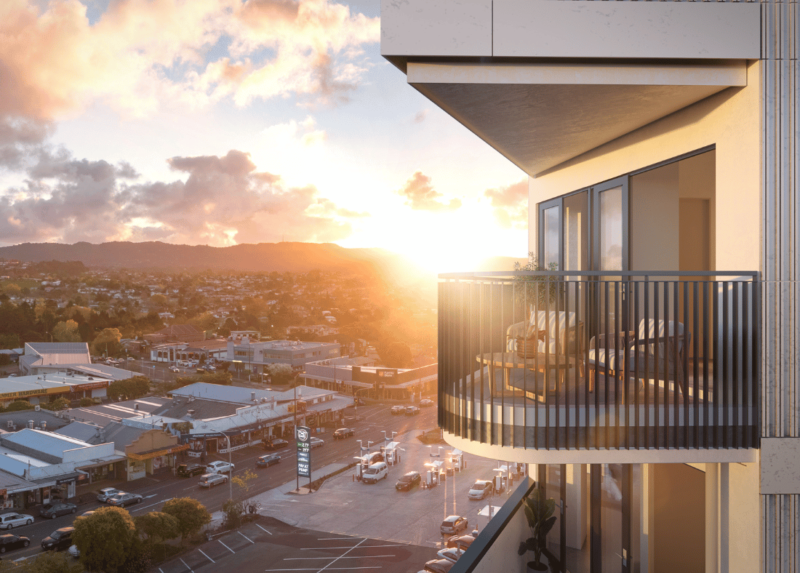 High-rise development set in a prime position within Glen Eden featuring 165 one and two-bedroom apartments.